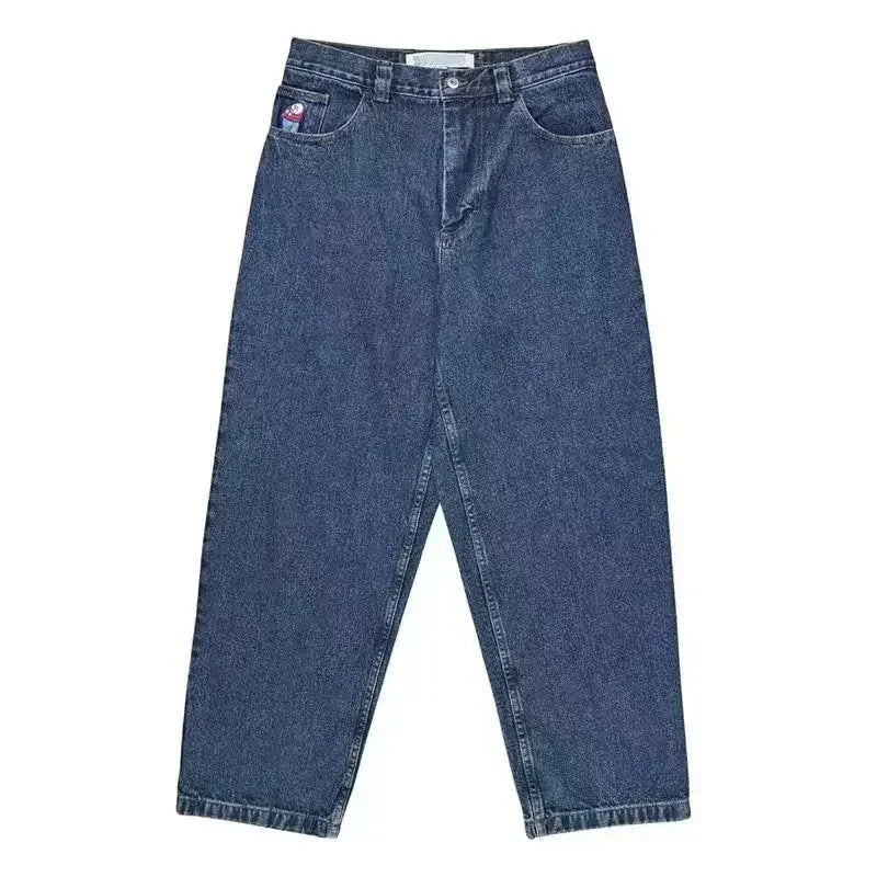 New Harajuku Hip Hop Cartoon Y2K Big Boy Jeans Women Graphic Embroidery Baggy Jeans Pants High Waist Wide Leg Trouser Streetwear - Lootquake
