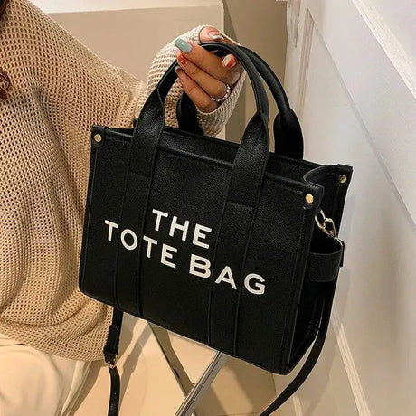 The Tote Bag For Women Crossbody Female Handbag New Solid Words Lette Leisure Large Bag,Luxury Fashion Bag,designer Bag for PU - Lootquake