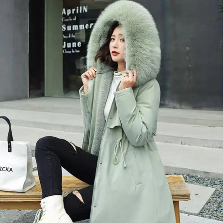New In Coats & Jackets Women's Winter Padded Jacket Loose Casual Outerwears Fleece Hodded Windbreaker Elegant Office Lady's Coat - Lootquake