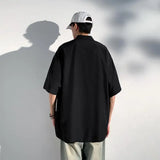 2025 Men Shirt Bamboo Embroried Short Sleeve Loose Summer Streetwear Men Clothing Korean Style Casual Tunic Shirts Plus M-5XL - Lootquake