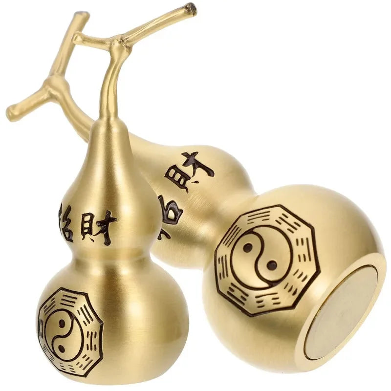 Gourd Craft Shui Feng Decor Statue Chinese Ornament Wealth Figurine Hu Lu Fengshui Desktop Lucky Sculpture