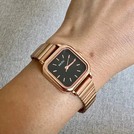 2024 Hot Brand Stainless Steel Strap Watch Women Luxury Gift Quartz Wristwatch Student Fashion Simple Square Quartz Watches - Lootquake