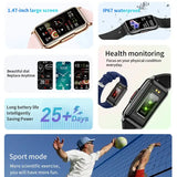 For Android IOS Smart Bracelet Women Smartwatch Men Heart Rate Blood Oxygen Waterproof Sport Smart Band Watch For Ladies +Gift - Lootquake