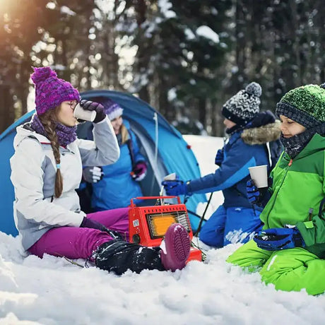 Outdoor Heater 1300W Portable Dual-Use Heating Stove Liquefied Gas Mini Tent Heater Grill Stove Tent Heater For Camping - Lootquake