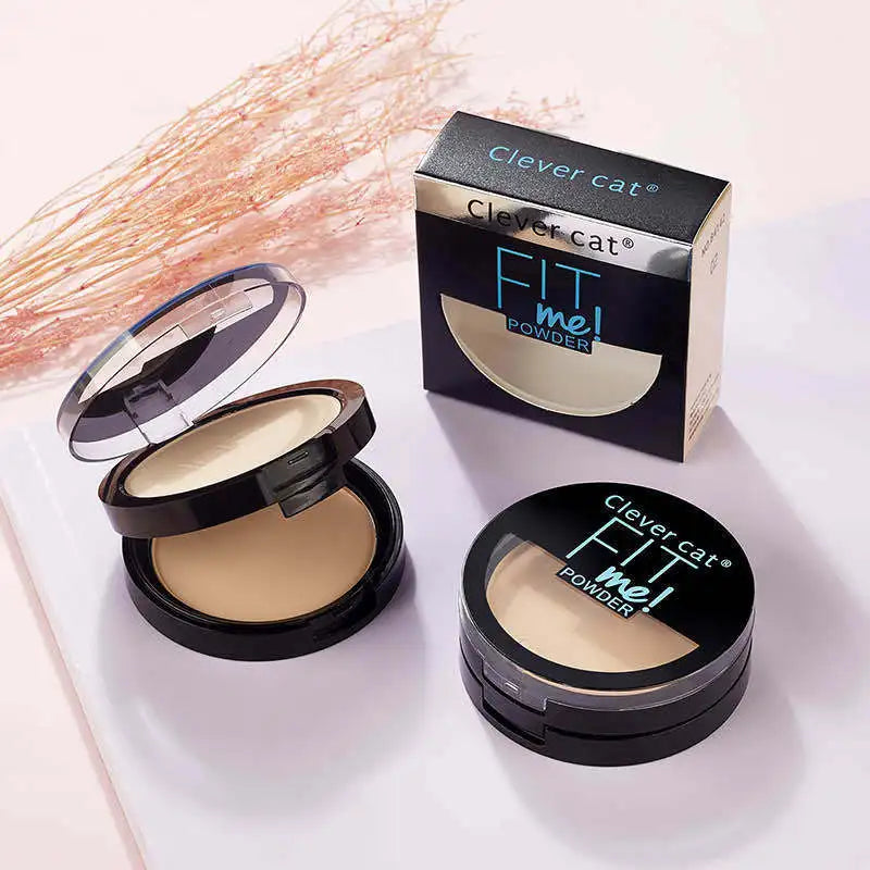 Polvos hidratantes naturales 2 en 1 para rostro, base suave, polvos compactos, maquillaje, corrector, cobertura de poros, blanqueamiento e iluminación.