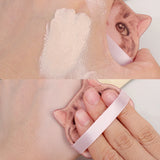 1/20 unidades de borlas de gato bonitas, base líquida, herramienta de maquillaje cosmético, corrector en polvo suave, belleza, borla de polvo de doble uso seca y húmeda