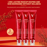 FV Foundation Maquillaje en crema líquida Base a prueba de agua Corrector Crema hidratante con control de aceite Corrector de larga duración con control de aceite