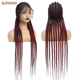 36" Twist Braids Lace Front Wig | Cornrow & Dutch Braids | Baby Hair | Synthetic Full Lace Wig