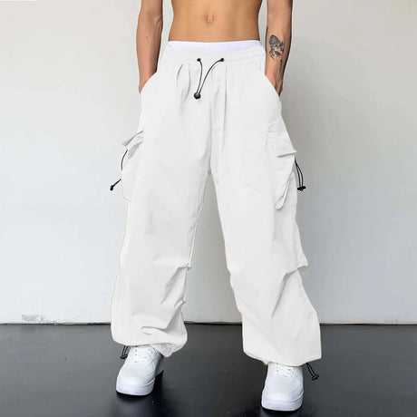 Harajuku Oversized Cargo Parachute Pants Men Streetwear Vintage Y2k Hip Hop Wide Leg Joggers Baggy Casual Sweatpants Techwear - Lootquake