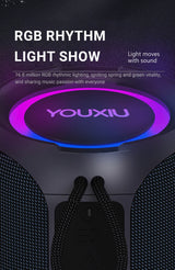 Altavoz Bluetooth portátil, subwoofer estéreo de 360 grados, resistente al agua IPX7, con iluminación, compatible con TF, TWS, inalámbrico, 40 W, para exteriores.