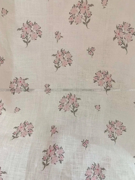 2025 New 100% Linen Flower Print Long Sleeve Tie Up Waist Loose Long Dress - Lootquake