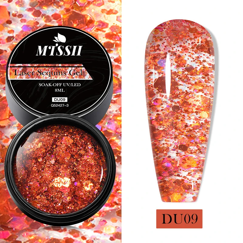 8ml Super Shine Silver Metal Painting Gel Nail Polish High-density Mirror Effect Semi Permanant Nail Art Manicure Varnish
