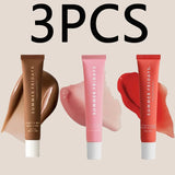 Summer Friday's Vanilla Beige Lip Balm Moisturizing Transparent Lipstick Set Lip Makeupv Smooth Soft Tube Mirror Lip Gloss