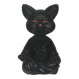 Meditation Cat Sculpture Garden Decoration Resin Yoga Sitting Zen Cat Home Ornament Outdoor Garden Figurine Home Decorations
