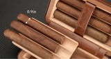 Cedar Wood Cigar Humidor Box with Humidifier and Hygrometer, Travel Cigar Case with Gift Box,Cigar Humidifier Box Holds 6 Cigars