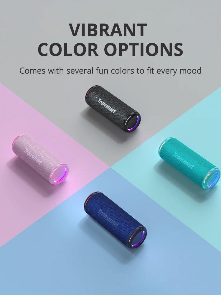 Enceinte Bluetooth Tronsmart T7 Lite, basses améliorées, portable, autonomie 24 h, contrôle par application, étanchéité IPX7, idéale pour le camping