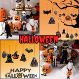 Décorations d'Halloween à suspendre, chat noir effrayant, citrouille, fantôme, tête de mort, chapeau de sorcière, chauve-souris, petits pendentifs, accessoires de décoration de vacances délicats