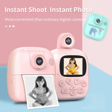 Kids Instant Print Camera Thermal Printed Camera Children Digital Camera Video Toy Birthday Gift 32G Memory Card