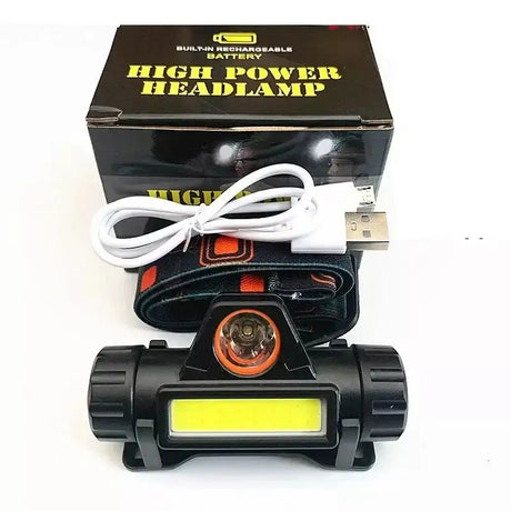 1pcs Rechargeable Fishing LED Headlamp Camping Headlight XPE COB Work Light 2 Lighting Modes With Tail Magnet Detachable - Lootquake