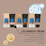 Loción de maquillaje para piernas, corrector duradero, tono de piel uniforme, bronceado artificial, resistente al agua, hidratante, brillo natural, crema de base corporal marrón