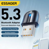 Adaptador USB Bluetooth 5.3 Essager, receptor y transmisor de audio auxiliar para PC, altavoz, portátil, caja de sonido, ratón inalámbrico, transmisor USB