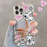 Aesthetic Butterfly Cover Wavy Pattern Mirror Phone Case