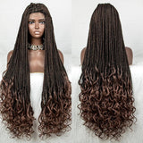 36" 613 Blonde Braided Wig | Lace Front | Baby Hair | Colored Braids