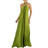 Women Dresses Solid Color Off Shoulder Backless Long Dress Neck Straps A-Line Beach Large Hem Dress Feminine Clothing - Lootquake