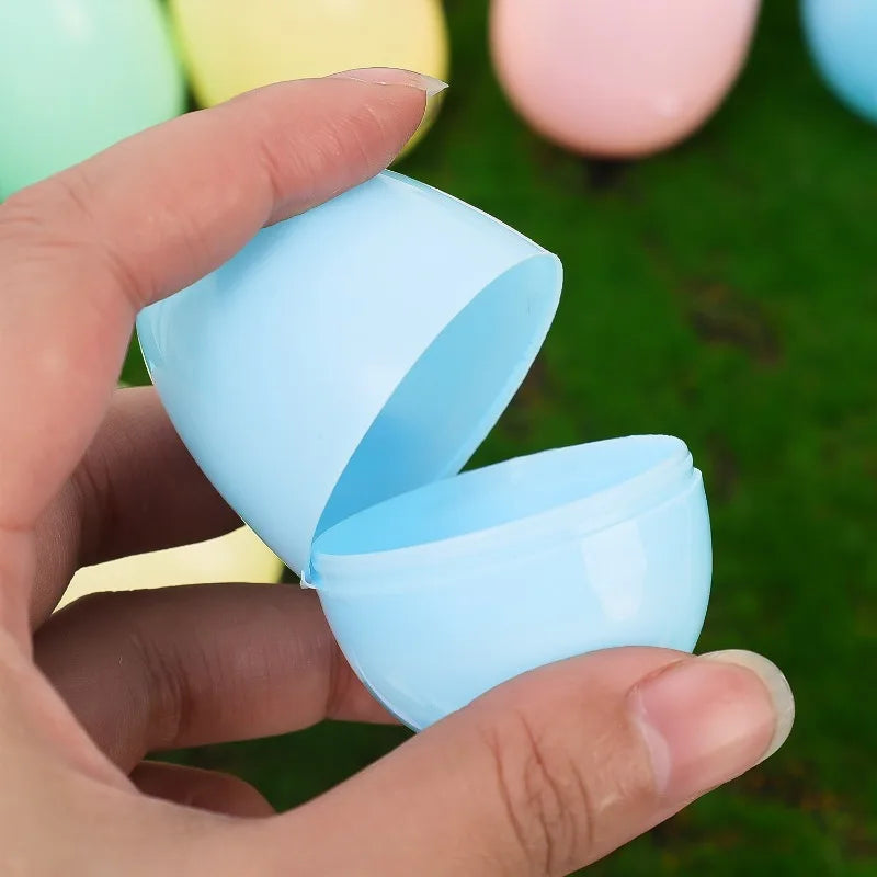 10/50PCS Colorful Easter Eggs Plastic Fillable Bird Pigeon Eggs DIY Craft Easter Party Home Decoration Funny Kids Opening Toys - Lootquake