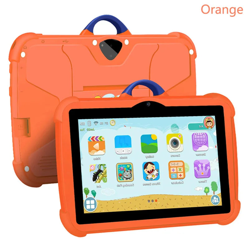 Tablette 7 pouces 5G WiFi 2025 pour enfants, tablettes d'apprentissage et d'éducation pour enfants, Quad Core, 4 Go de RAM, 64 Go de ROM, double caméra, Android 13