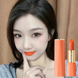 Orange Color Lipstick Lip Glaze Matt Silky Smooth Not Easy To Fade Lip Gloss Long Lasting Lip Stick Sexy Women Cosmetics Makeup