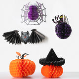 Halloween 3D Paper Pendant Decorations Pumpkin Bat Spider Haloween Wall Decor Halloween Party Bar Haunted House Wall Hanging