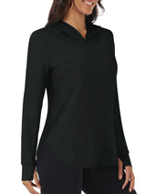 TACVASEN UPF 80+ Quick Dry Hooded Long Sleeve Sun UV Protection T-Shirts