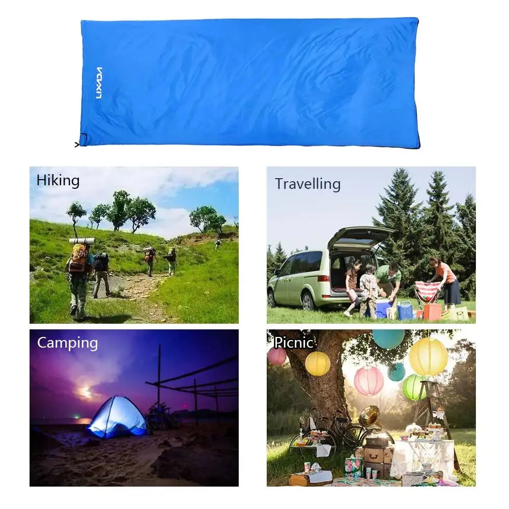 Saco de dormir portátil para exteriores Lixada de 190 x 75 cm, para acampar, viajar, senderismo, multifunción, ultraligero, 680 g, para mochileros.