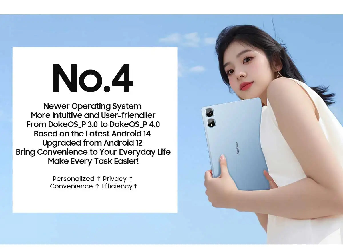 Tablette PC Blackview Tab 16 Pro 11'' FHD+ T616 Octa Core 24 Go (8+16) RAM 256 Go ROM 7700 mAh 4G Tablettes Android 14