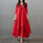 Women Elegant Linen White Dresses Bohemia Layering Vintage Robe Long Sleeve Loose Long Dress Female Autumn Vestidos - Lootquake