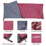 Saco de dormir portátil para exteriores Lixada de 190 x 75 cm, para acampar, viajar, senderismo, multifunción, ultraligero, 680 g, para mochileros.