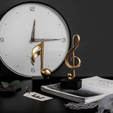 Figuras de notas musicales para decoración del hogar, esculturas de resina doradas, adornos para escritorio, piano, oficina, TV, mueble, recuerdos.