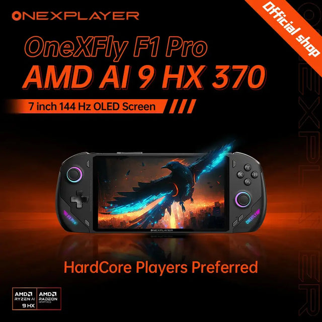 OneXPlayer OneXFly F1 Pro AMD 8840U AI 9 365 HX 370 OLED 144Hz 7" Screen PC Game Console Handheld 3A Steam Play Laptop Windows11 - Lootquake