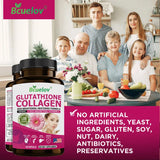Suplemento de colágeno y glutatión: favorece la salud de la piel, el cabello, las uñas y los huesos. Es antioxidante.