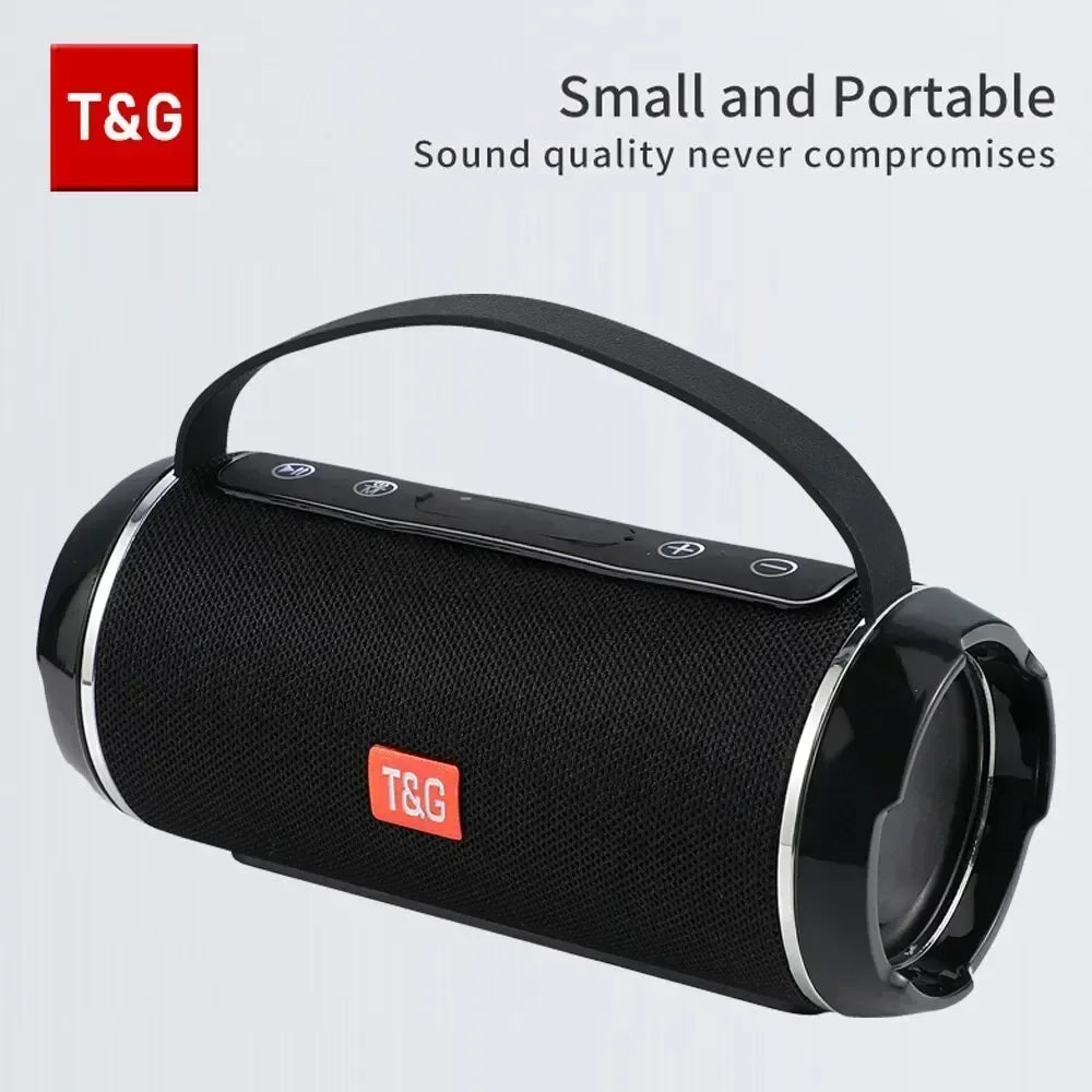 Altavoz Bluetooth T&amp;G TG116c TWS inalámbrico, potente, portátil, para exteriores, subwoofer impermeable, sonido estéreo 3D, manos libres.