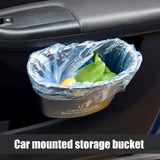 Botes de basura para automóviles Botes de basura compactos para vehículos Contenedor de basura Accesorios para el interior del automóvil Organizadores multiusos a prueba de fugas y