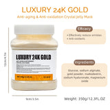 Mascarilla facial de gelatina en polvo de 350 g con cristales de rosa y lavanda, mascarilla facial de colágeno, mascarilla hidratante en polvo para el cuidado de la piel.