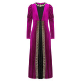 Girls Velvet Medieval Princess Dress Long Sleeve Renaissance Retro Robe Ancient Roman Long Dress for Halloween Carnival Party - Lootquake