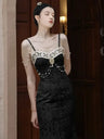 Summer Women Gorgeous Party Mermaid Prom Dress Spaghetti Strap Pearl Beading Ruffles Dress Feminine Backless Trumpet Long Dress - Lootquake