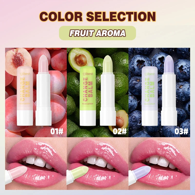 3 sets of color changing lipstick, durable, moisturizing, soothing and repairing dry lips
