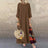 Women's Fashion Casual Loose Big Swing Half Sleeve Long Dress Floral Holiday Maxi Dress Plus Size Vestidos Longos Robe - Lootquake