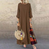 Women's Fashion Casual Loose Big Swing Half Sleeve Long Dress Floral Holiday Maxi Dress Plus Size Vestidos Longos Robe - Lootquake