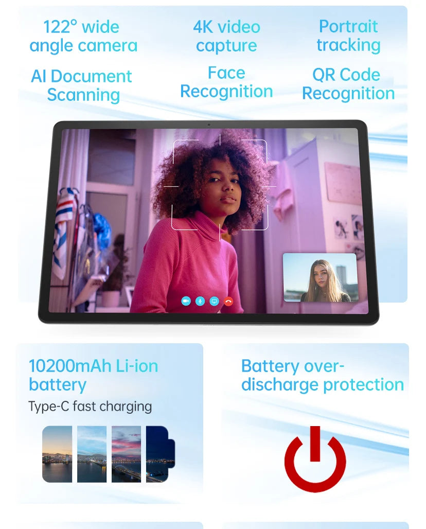 Nouvelle tablette Lenovo Tab Qitian K12/P12 TB370FU 8 Go 128 Go/256 Go MediaTek Dimensity 7050 12,7" LCD Android 13 10 200 mAh