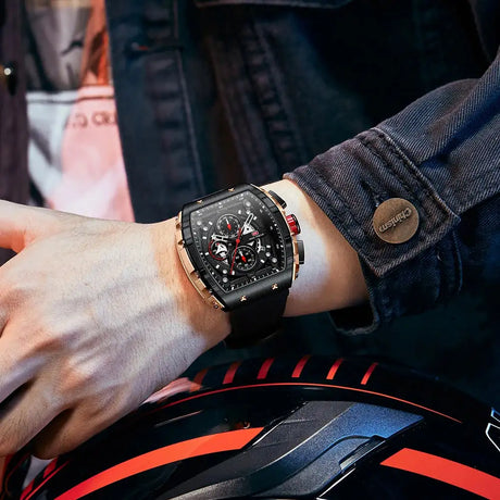 Sports Mens Watches Top Brand Luxury Waterproof Quartz Watch for Men Silicone Strap Fashion Wristwatches Relogio Masculino 0399G - Lootquake